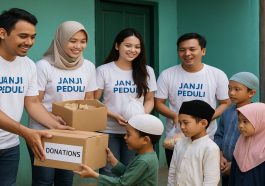 Komunitas Sosial Janji Peduli Berbagi Kebahagian, Beri Sumbangan Untuk Anak Yatim