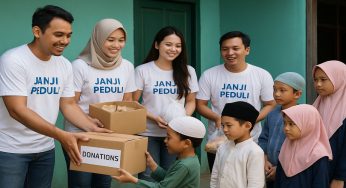 Komunitas Sosial Janji Peduli Berbagi Kebahagian, Beri Sumbangan Untuk Anak Yatim