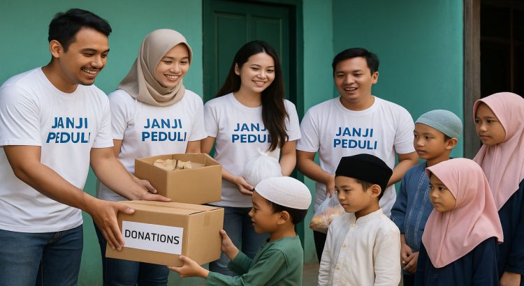Komunitas Sosial Janji Peduli Berbagi Kebahagian, Beri Sumbangan Untuk Anak Yatim